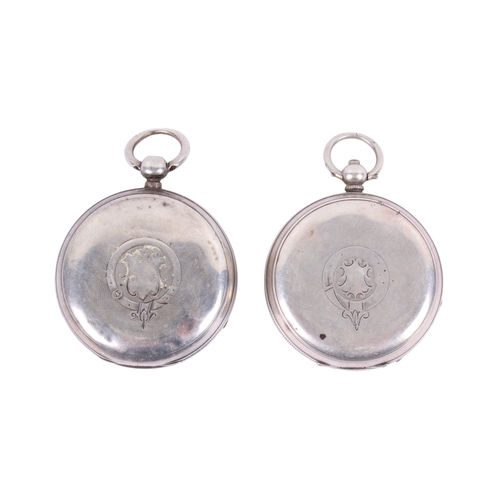 209 - Two vintage silver cased pocket watches. By Thomas Russell & Son, Liverpool, and Read & Son, Coventr... 