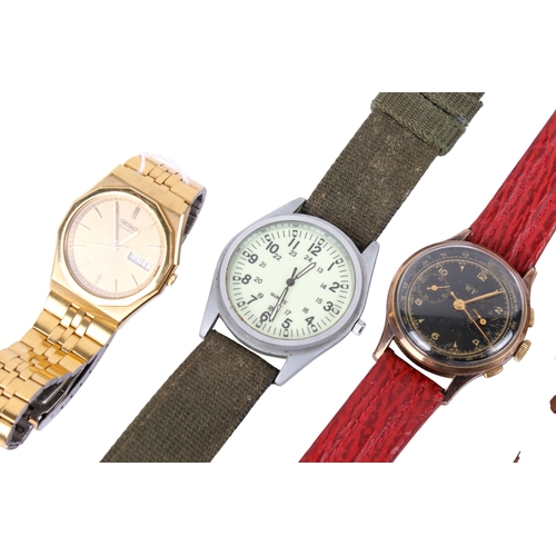 214 - Five gentlemen's assorted wristwatches. Including Seiko, Alessi, Daniel Hechter, etc.