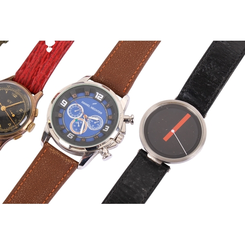 214 - Five gentlemen's assorted wristwatches. Including Seiko, Alessi, Daniel Hechter, etc.