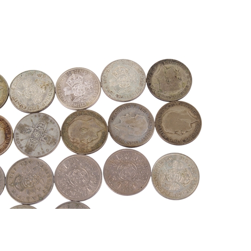 99 - A collection of 24 florin coins, dated from 1915 to 1968.