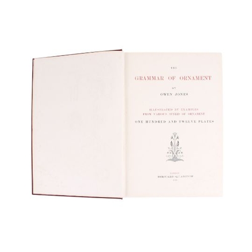 480 - Book: Owen Jones - The Grammar of Ornament 1910 facsim. London: Bernard Quaritch, reprinted 1928.