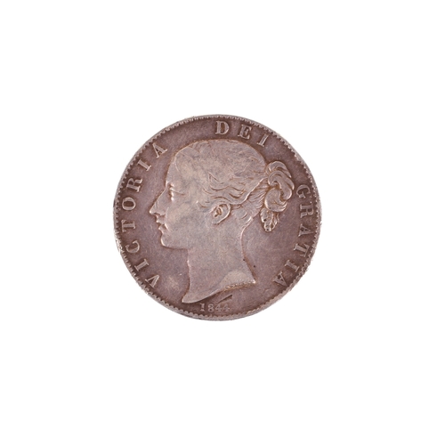 64 - A 1844 crown coin.