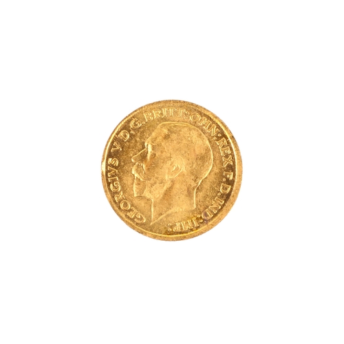 67 - 1913 half sovereign coin. Weight 4g