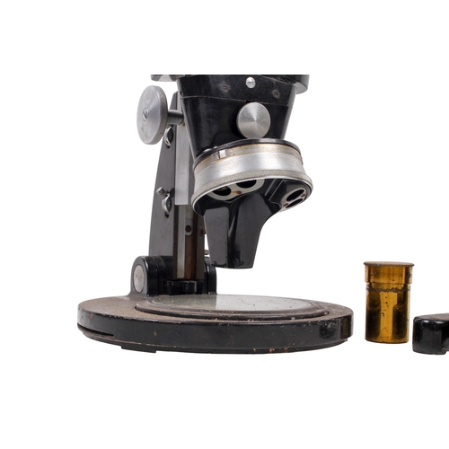 139 - Two C.Baker London microscopes. To include a monocular example. Serial number C0039. With three obje... 