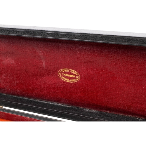 148 - A Down Bros London portable mercury blood pressure gauge. The gauge folding upwards from the fitted ... 