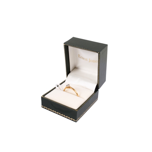 114 - An 18ct gold (tested) single stone diamond ring. Set with an old mine cut diamond of 0.15 carats est... 