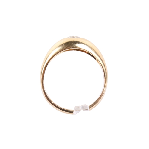 96 - A 9ct gold and diamond ring. The round cut diamond of circa 0.5ct estimated weight, shank hallmarked... 