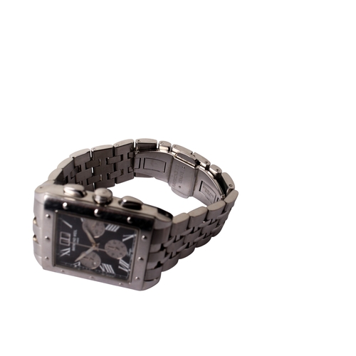 347 - A gentleman's Raymond Weil Tango collection chronograph wristwatch. The grey dial with Roman numeral... 