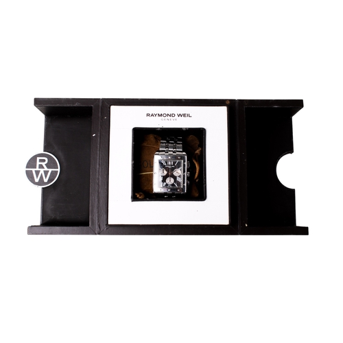 347 - A gentleman's Raymond Weil Tango collection chronograph wristwatch. The grey dial with Roman numeral... 