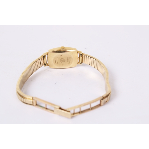 370 - A vintage 'Richard' gold lady's dress watch. The oval champagne face with black Roman numerals, mark... 