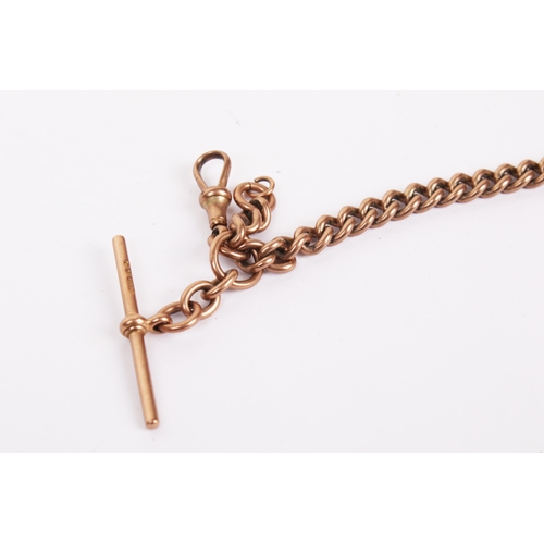 375 - A 9ct gold vintage Webster's City pocket watch and Albert chain. With black Roman numerals and secon... 