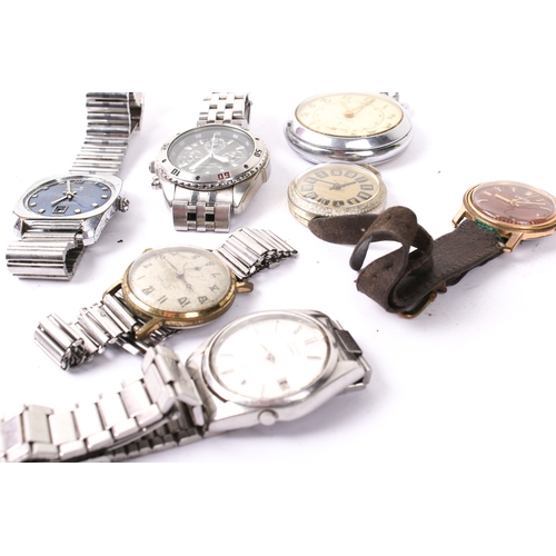 411 - An assortment of watches. Including a gentleman's Seiko, the chrome dial with baton hour markers and... 