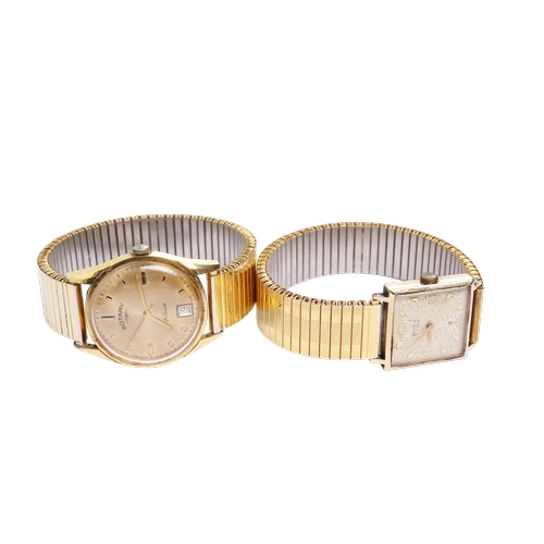 358 - Two vintage gentlemen's wristwatches. Comprising a 9ct gold case Helvetia gentleman's wristwatch, wi... 