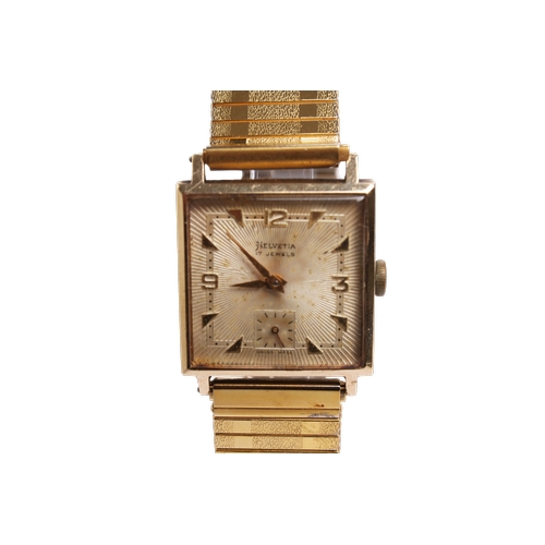 358 - Two vintage gentlemen's wristwatches. Comprising a 9ct gold case Helvetia gentleman's wristwatch, wi... 