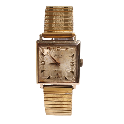 358 - Two vintage gentlemen's wristwatches. Comprising a 9ct gold case Helvetia gentleman's wristwatch, wi... 
