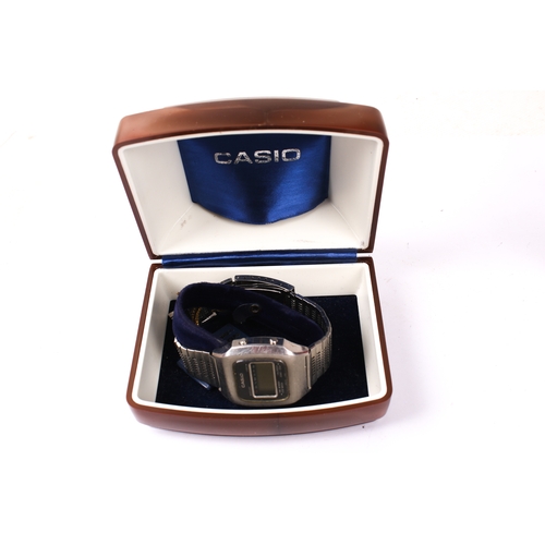 391 - Two Casio stainless steel digital wristwatches. Comprising a 103/A201 'Blue Thunder' (no LCD bleed),... 
