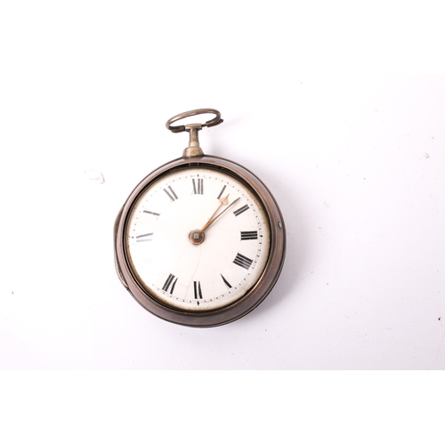 409 - Three Victorian and later silver and silver plated pocket watches. All having white enamel dial and ... 
