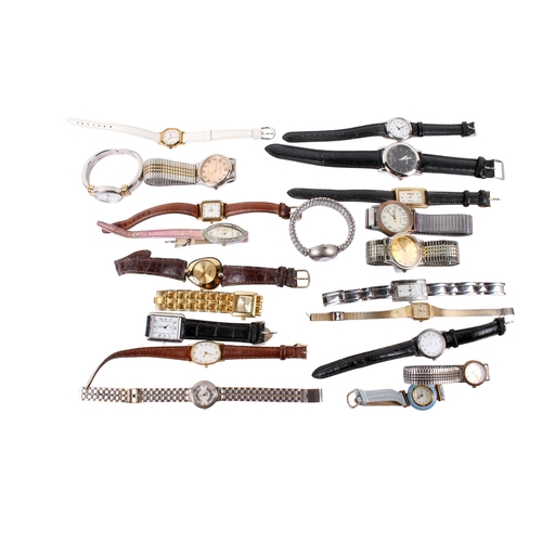 412 - A collection of ladies' and gentlemen's watches. Including a gentleman's Citron, quartz movement, th... 