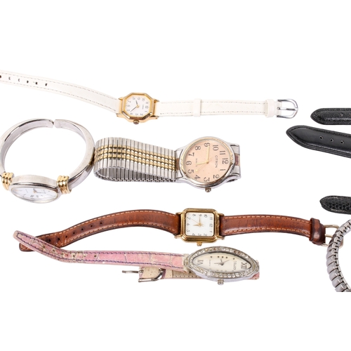 412 - A collection of ladies' and gentlemen's watches. Including a gentleman's Citron, quartz movement, th... 