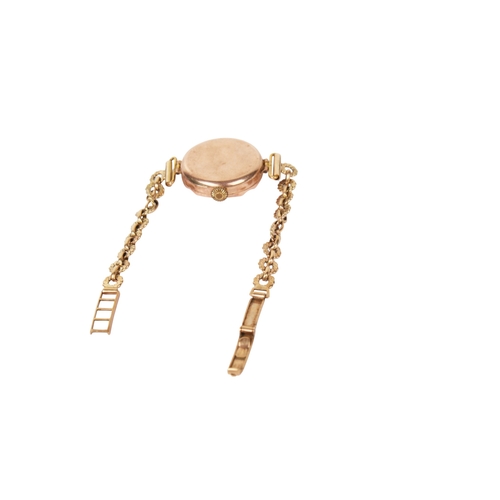 365 - Two 9ct gold and goldplated ladies' vintage dress watches. One with a gilt face and black markers, s... 