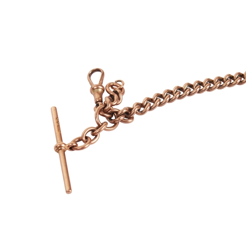 375 - A 9ct gold vintage Webster's City pocket watch and Albert chain. With black Roman numerals and secon... 