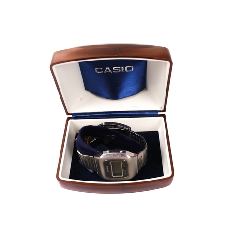 391 - Two Casio stainless steel digital wristwatches. Comprising a 103/A201 'Blue Thunder' (no LCD bleed),... 