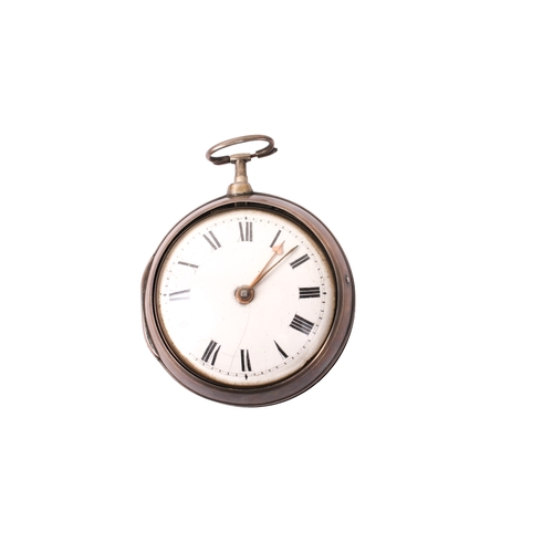 409 - Three Victorian and later silver and silver plated pocket watches. All having white enamel dial and ... 
