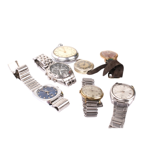 411 - An assortment of watches. Including a gentleman's Seiko, the chrome dial with baton hour markers and... 