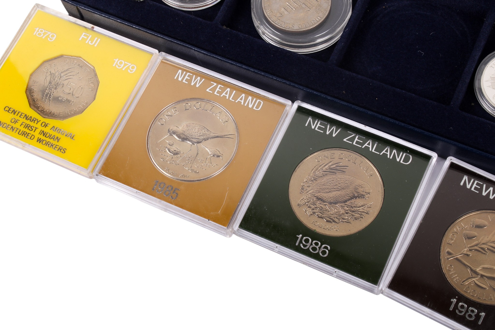 A group of assorted world coins. Including USA 1880 (o) Dollar ...