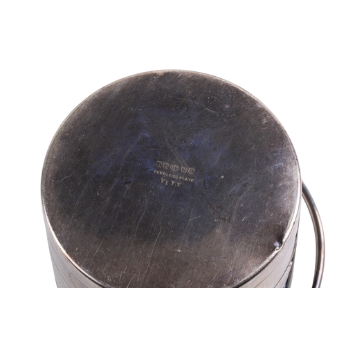 262 - A silverplated three-piece tea set and an ice bucket. Consisting of a tea pot, sugar bowl and milk j... 