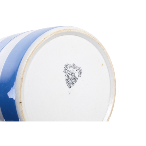 425 - Two T G Green Cornish Kitchen Ware storage jars plus another. Including 'Oatmeal' and 'Rice', etc. M... 