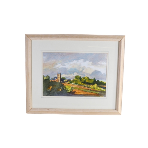 440 - M. E. Rutledge (20th century) - Evening in St. Mellion, Cornwall, watercolour. Signed lower right, 3... 