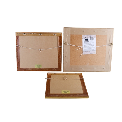 460 - A group of three assorted signed watercolour pictures. Including Ray Balkwill (1948), river with bri... 