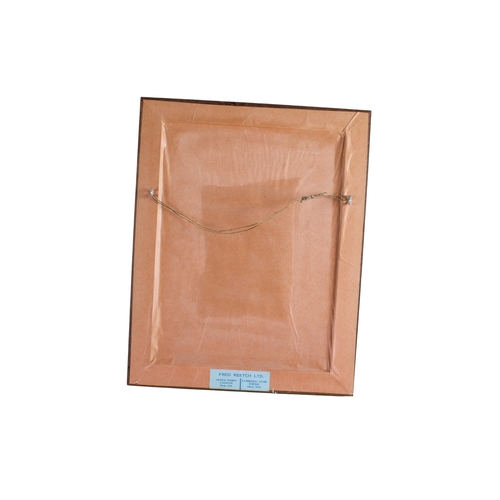 466 - An oil on board depicting a Woodman and his dog. Indistinct signature lower left, framed, total 29cm... 