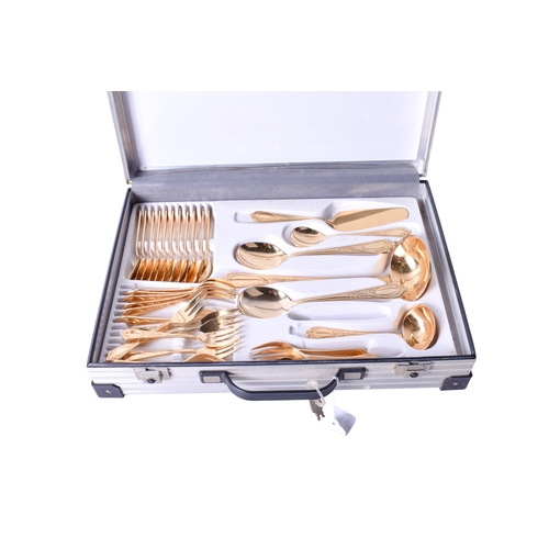 111 - A canteen of Besecke Sulingen cutlery. Mostly for twelve, including knives, forks, dessert spoons, e... 