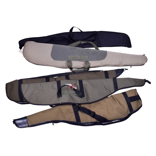 183 - Five gun bags. Including a Buffalo Carry Pro II Gunbag, with the original tag, a David Nickerson bag... 