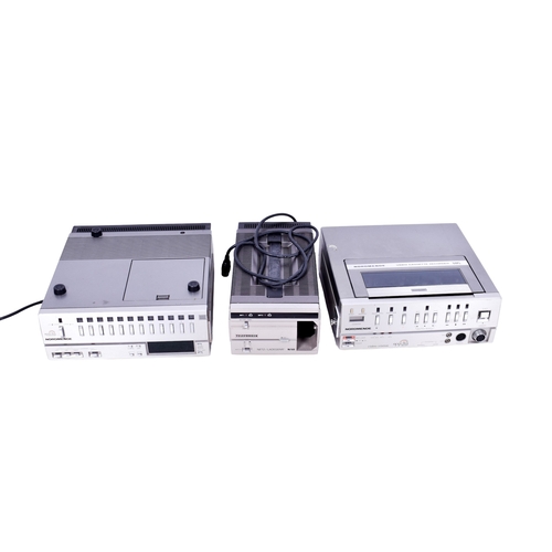 190 - A vintage JVC video camera outfit. Including a GX-88E, s/n. 15650876 and two Nordmende VHS recorders... 