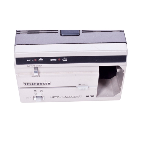 190 - A vintage JVC video camera outfit. Including a GX-88E, s/n. 15650876 and two Nordmende VHS recorders... 