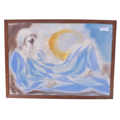 613 - Four Peter Campbell (1931-1989) watercolour paintings. Three signed, all framed and glazed, 58cm x 4... 