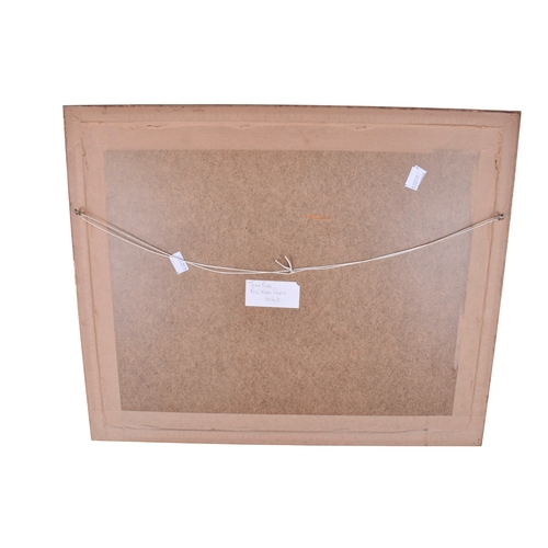 617 - John Bond (British, 20th century) oil painting, titled verso 'Red and White Shirts'. Signed lower le... 