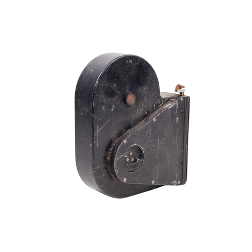 333 - An Eclair Cameflex 35mm cine film magazine. Marked Ad Patt 0553 / 8927 and S.18 to the casing. Untes... 