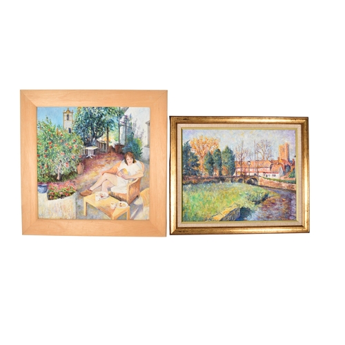 584 - Two Nesta Hesketh (20th Century) oil on boards. Both signed, 46cm x 37cm, framed, Max. 58cm x 58cm.