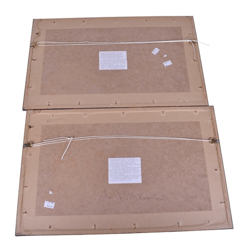 606 - Sir Frank Short (British, 1857-1945), a pair of mezzotints. One depicting a canal, the other a field... 