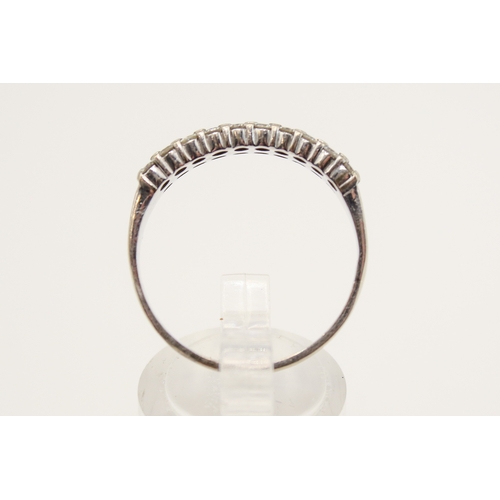 106 - An 18ct white gold (tested) and diamond dress ring. Set with round brilliant cut diamonds of 0.80 ca... 