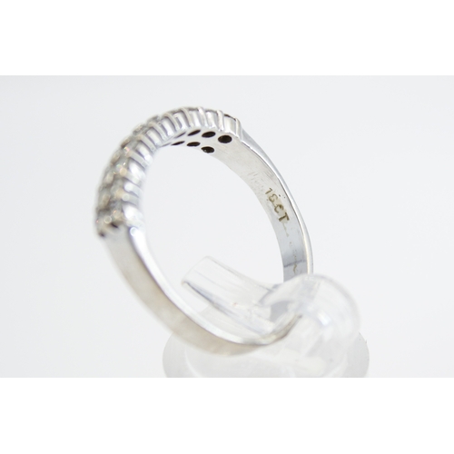 106 - An 18ct white gold (tested) and diamond dress ring. Set with round brilliant cut diamonds of 0.80 ca... 