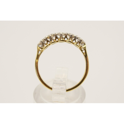 82 - An 18ct diamond five stone ring. Slightly graduated sized stones, largest circa 0.25ct estimated wei... 