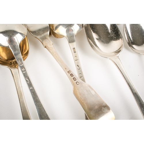 50 - A large quantity of Irish and English matched silver cutlery. Comprising nine large spoons (Christop... 