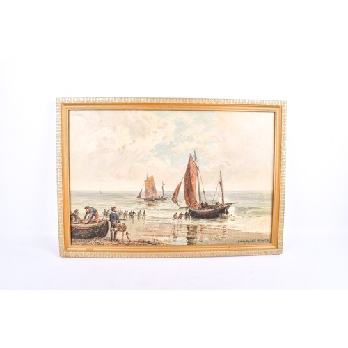 176 - Alfred H. Bennett (1891-?) - A Breezy Day South Coast, oil on canvas. Signed and dated '89 lower rig... 