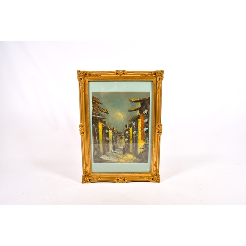 275 - Ayala mid-20th century oil on board. Signed 45cm x 59cm. Framed and glazed 65cm x 90cm