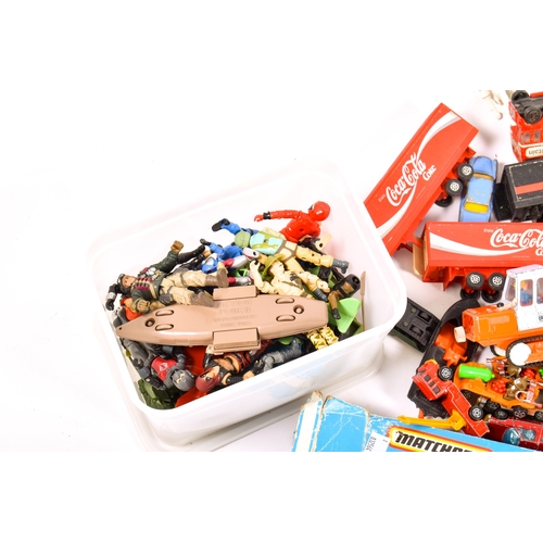 481 - A large collection of playworn diecast vehicles. Including a boxed EFE J. & H. Bunn Ltd tanker, Majo... 